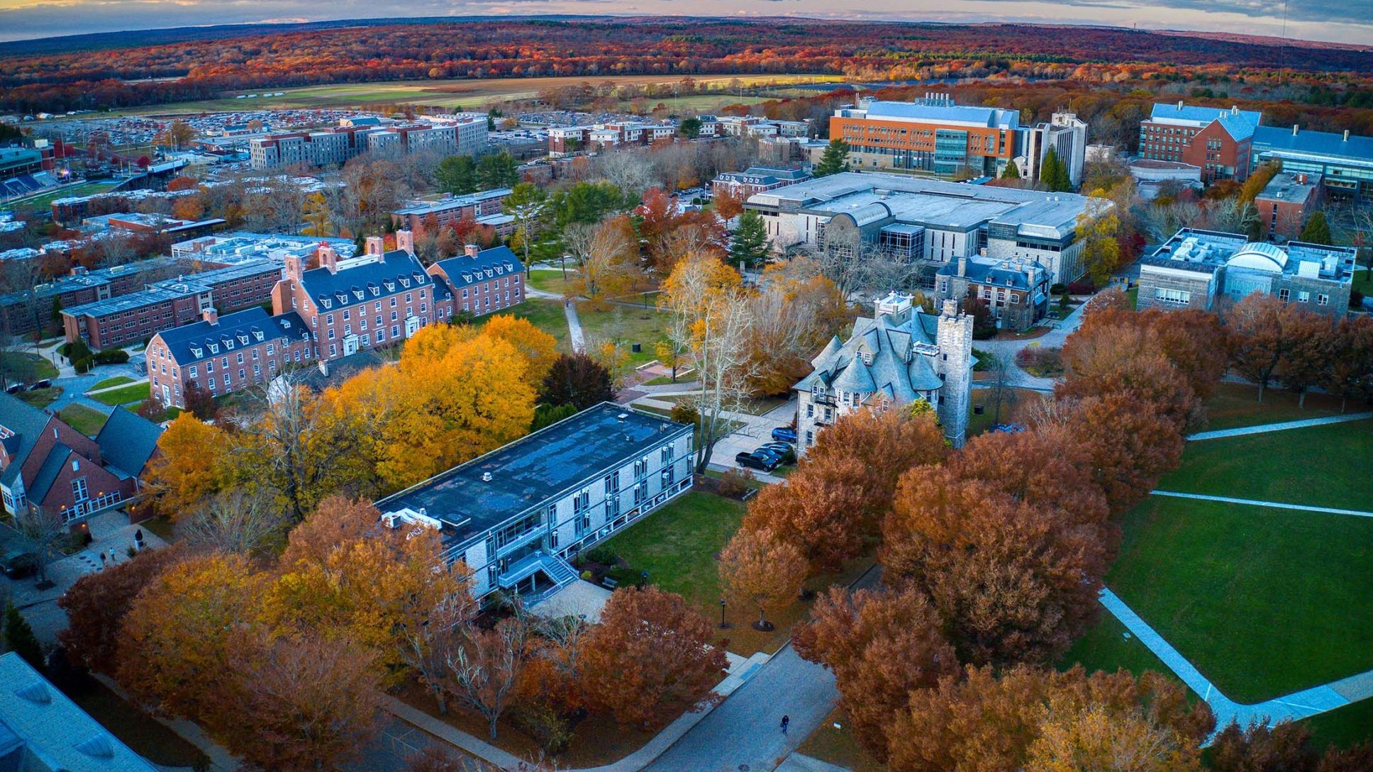 URI campus fall aerial